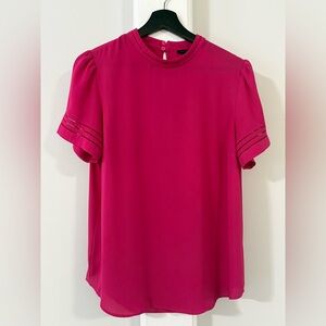 Women’s Deep Pink Short Sleeve Blouse